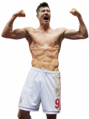 Robert Lewandowski football render