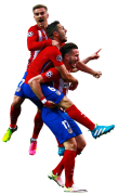 Antoine Griezmann, Koke & Saul Niguez football render