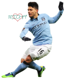 Sergio Aguero football render