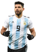 Sergio Aguero football render