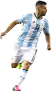 Sergio Aguero football render