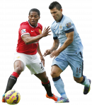 Sergio Aguero & Antonio Valencia football render