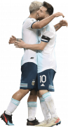 Sergio Aguero & Lionel Messi football render