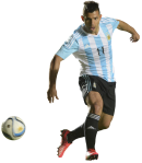 Sergio Aguero football render