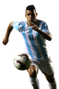 Sergio Aguero football render