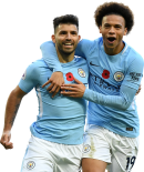 Sergio Aguero & Leroy Sane football render