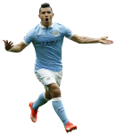 Sergio Aguero football render