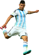 Sergio Agüero football render