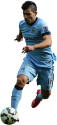 Sergio Aguero football render