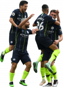 David Silva, Sergio Agüero, Riyad Mahrez & Aymeric Laporte football render