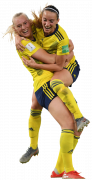 Stina Blackstenius & Kosovare Asllani football render