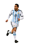 Carlos Tevez football render