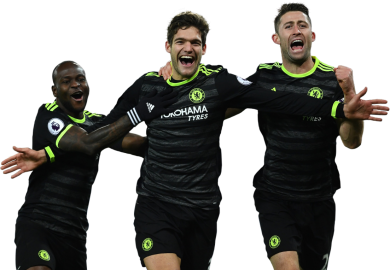 Victor Moses, Marcos Alonso & Gary Cahill