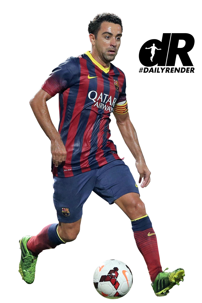 Xavi Hernandez football render - 2317 - FootyRenders