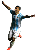 Sergio Aguero football render