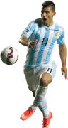 Sergio Aguero football render