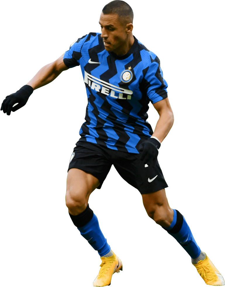 Alexis Sanchez Inter football render - FootyRenders