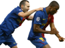 Andrés Iniesta & Samuel Eto’o football render