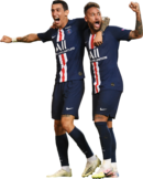 Angel Di Maria & Neymar football render