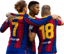 Antoine Griezmann, Ansu Fati & Jordi Alba football render