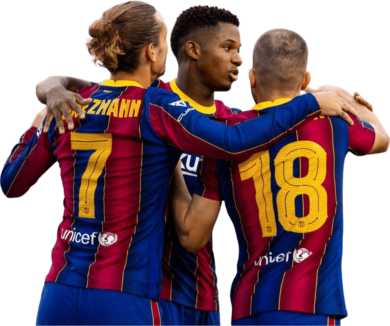 Antoine Griezmann, Ansu Fati & Jordi Alba