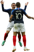 Antoine Griezmann & Kylian Mbappé football render