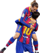 Antoine Griezmann & Lionel Messi football render