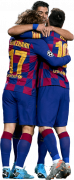Antoine Griezmann, Luis Suarez & Lionel Messi football render