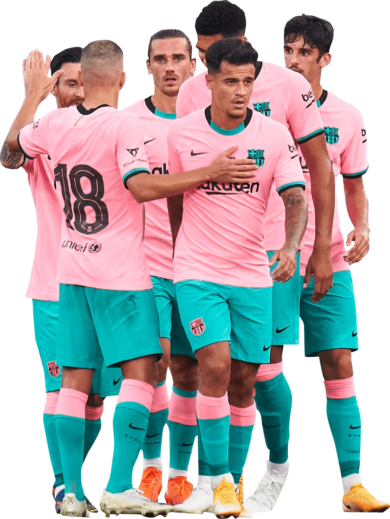 Lionel Messi, Jordi Alba, Antoine Griezmann, Philippe Coutinho, Carles Aleñá & Francisco Trincão