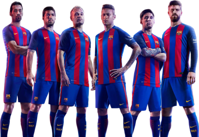 Sergio Busquets, Luis Suarez, Andres Iniesta, Neymar, Lionel Messi & Gerard Piqué