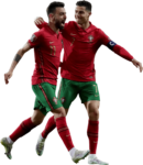 Bruno Fernandes & Cristiano Ronaldo football render