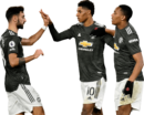 Bruno Fernandes, Marcus Rashford & Anthony Martial football render