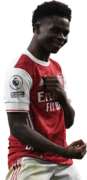 Bukayo Saka football render