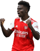 Bukayo Saka football render