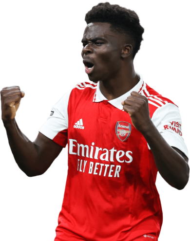 Bukayo Saka Arsenal football render - FootyRenders