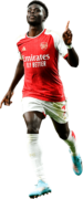 Bukayo Saka football render