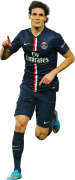 Edinson Cavani football render