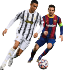 Cristiano Ronaldo & Lionel Messi football render