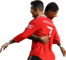 Cristiano Ronaldo & Marcus Rashford football render