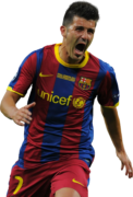 David Villa football render