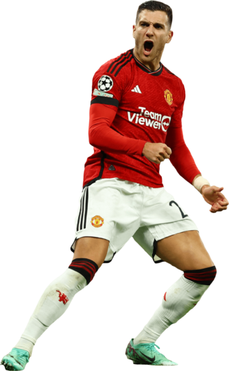 Diogo Dalot Manchester United football render - FootyRenders