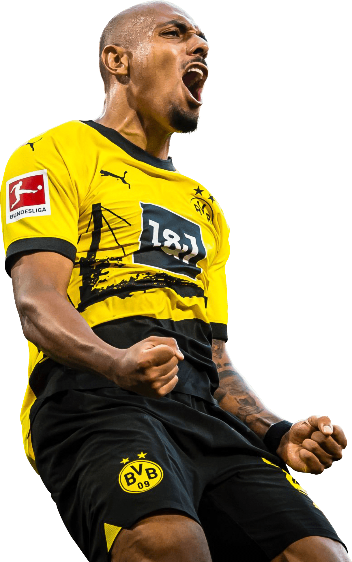 Donyell Malen Borussia Dortmund football render FootyRenders