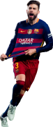 Gerard Piqué football render