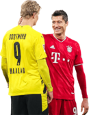 Erling Braut Håland & Robert Lewandowski football render