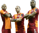 Felipe Melo, Wesley Sneijder & Didier Drogba football render