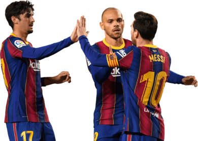 Francisco Trincão, Martin Braithwaite & Lionel Messi