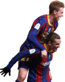 Frenkie de Jong & Antoine Griezmann football render