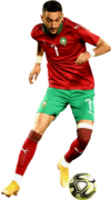 Hakim Ziyech football render