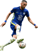 Hakim Ziyech football render