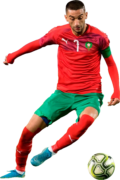 Hakim Ziyech football render